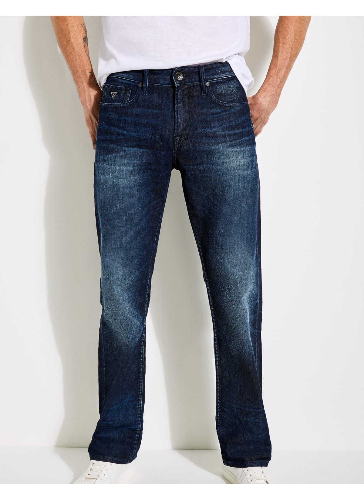 guess men's regular straight jeans