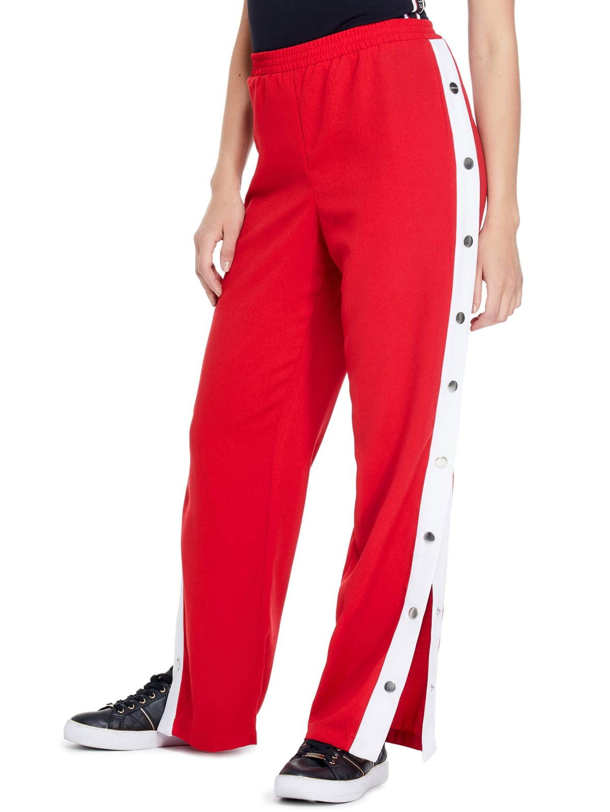 guess red pants