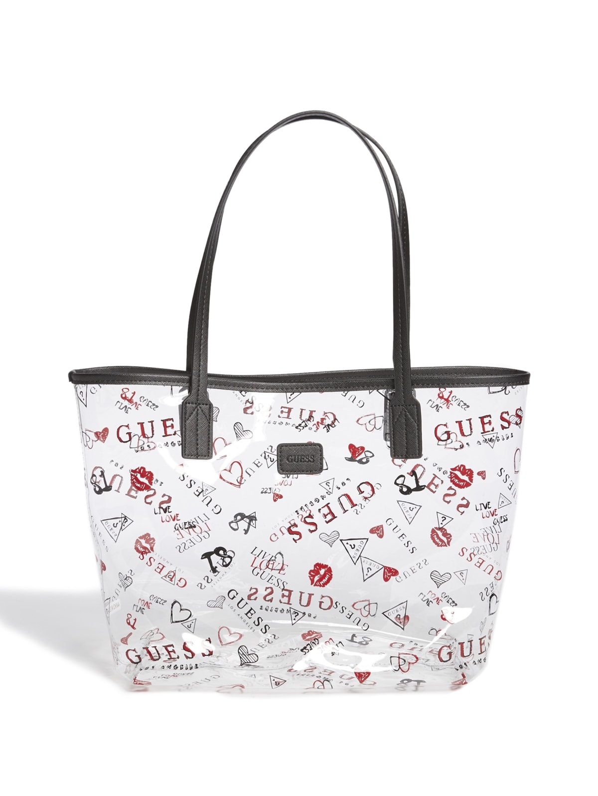 guess clear tote bags