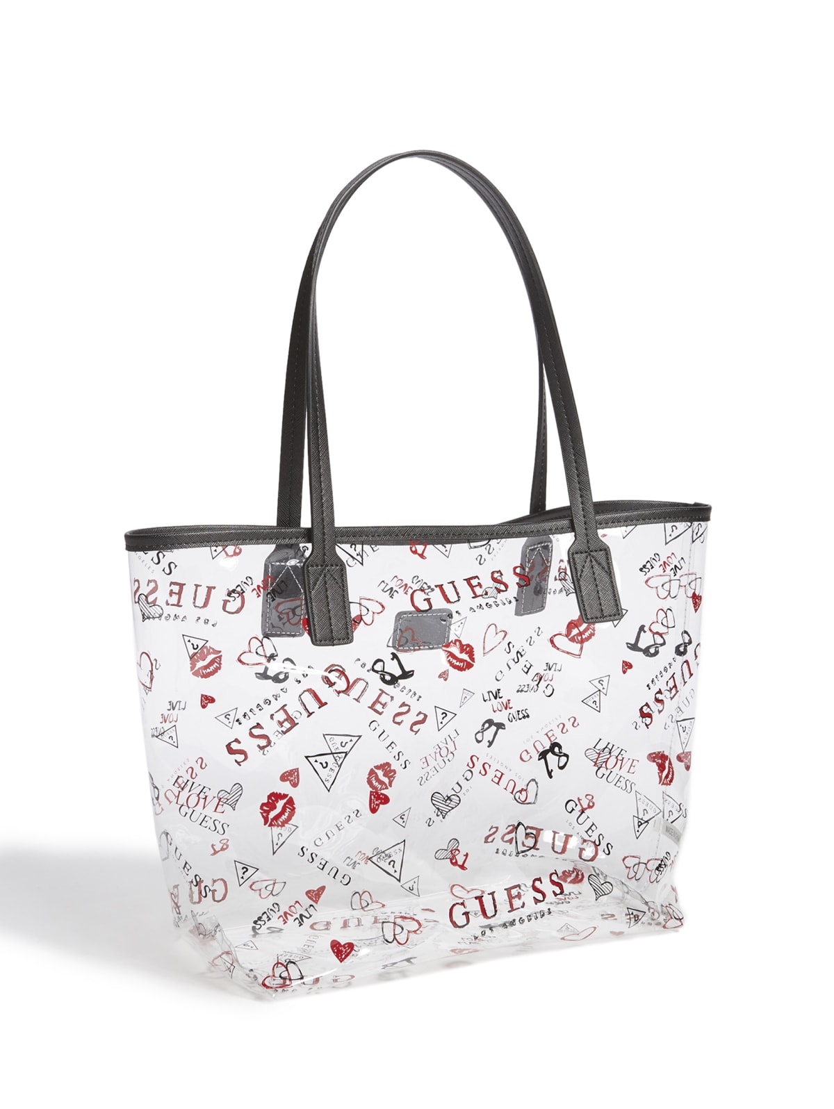 guess clear tote bags