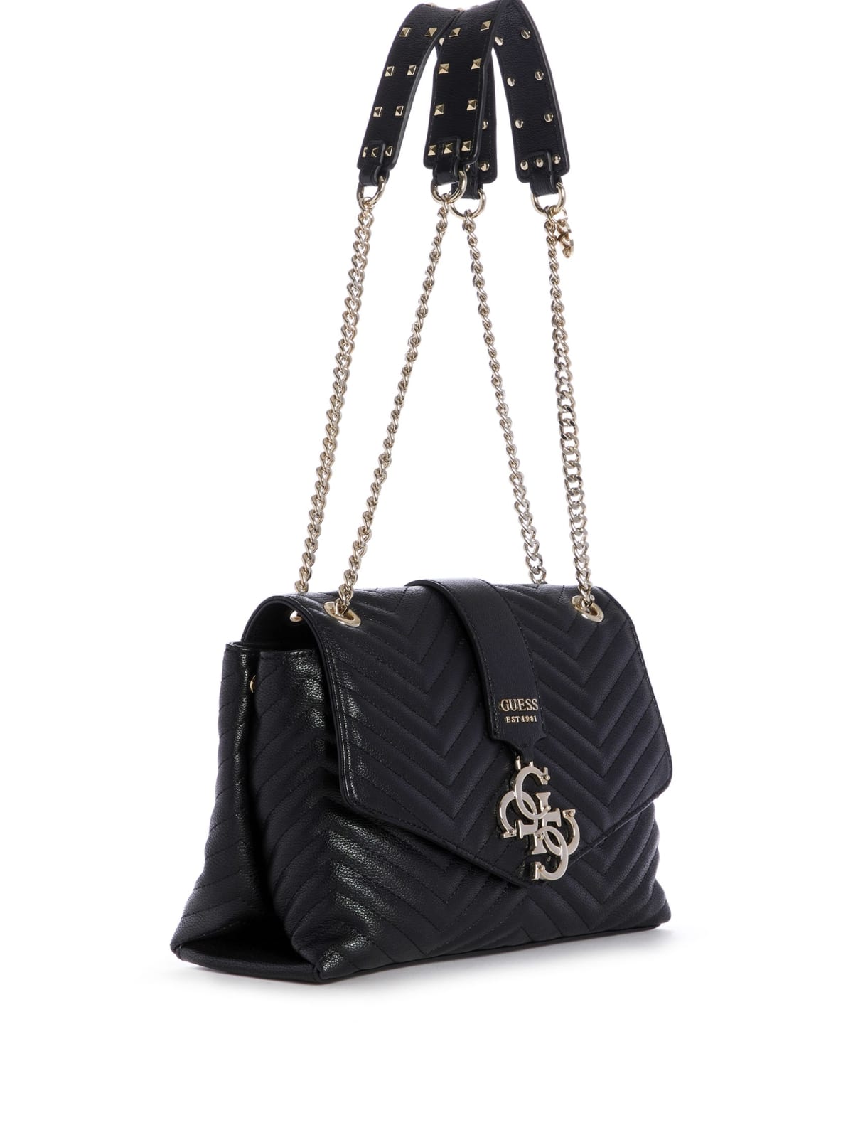 guess violet shoulder bag