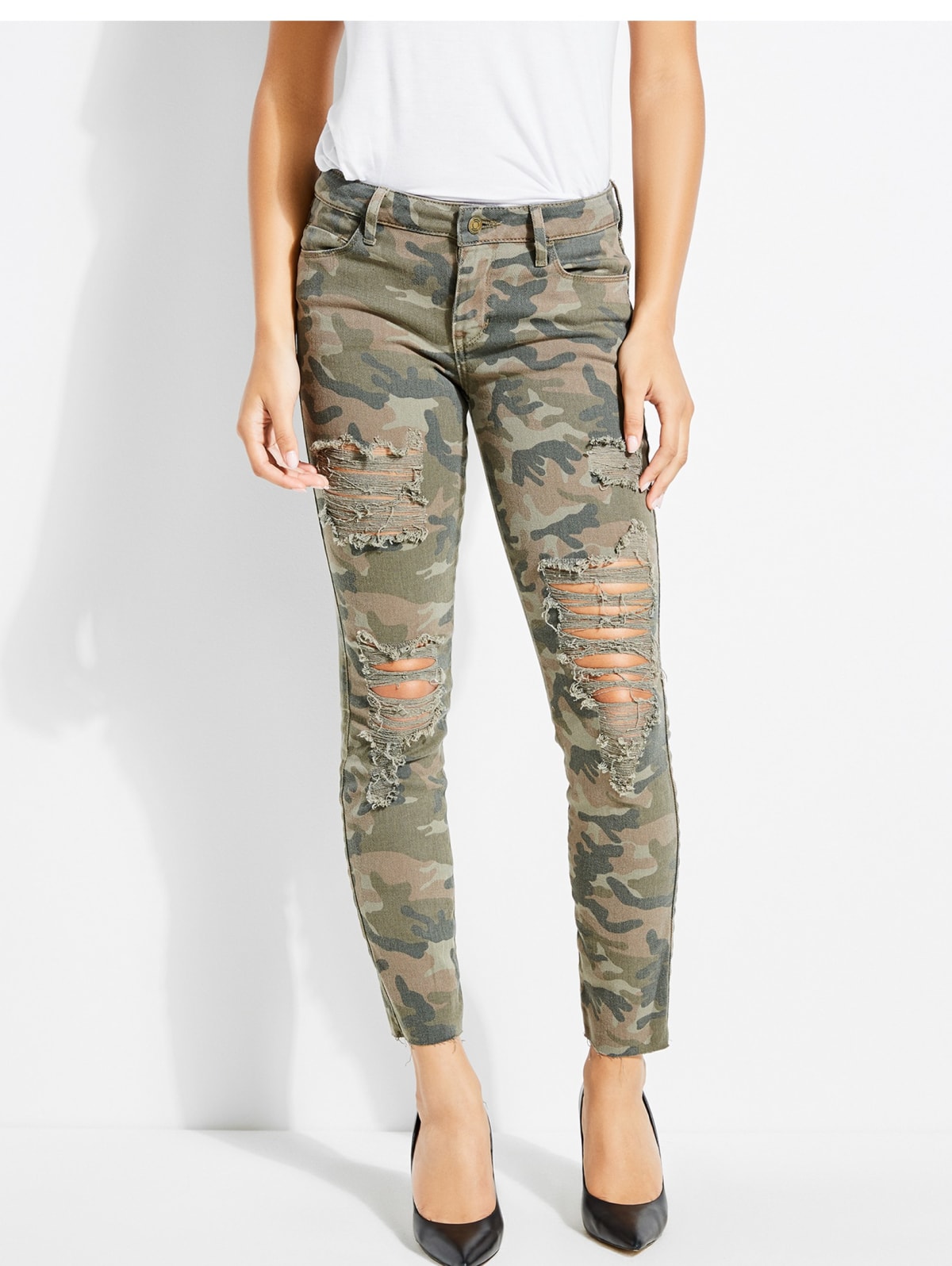guess camo jeans