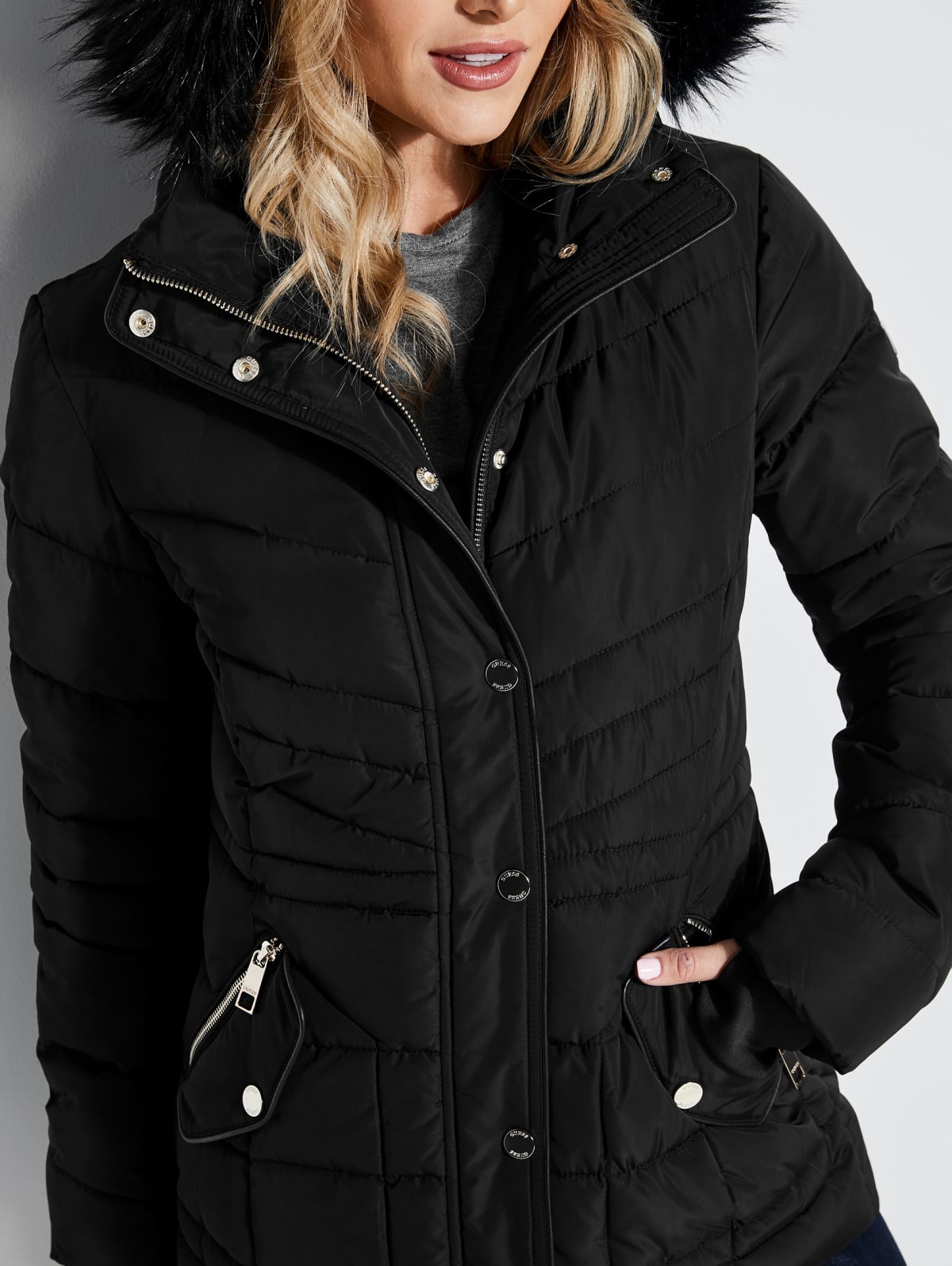 guess mason hooded puffer jacket