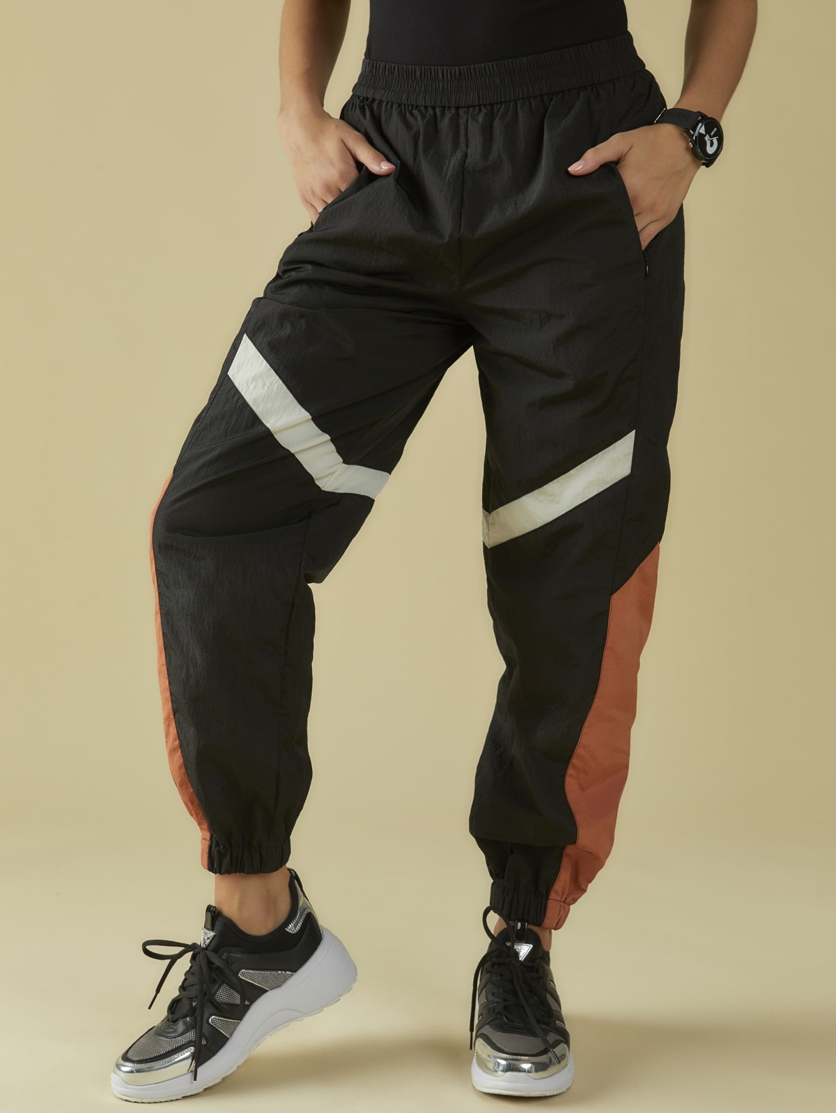 Logo Color Block Track Pants Guess Com
