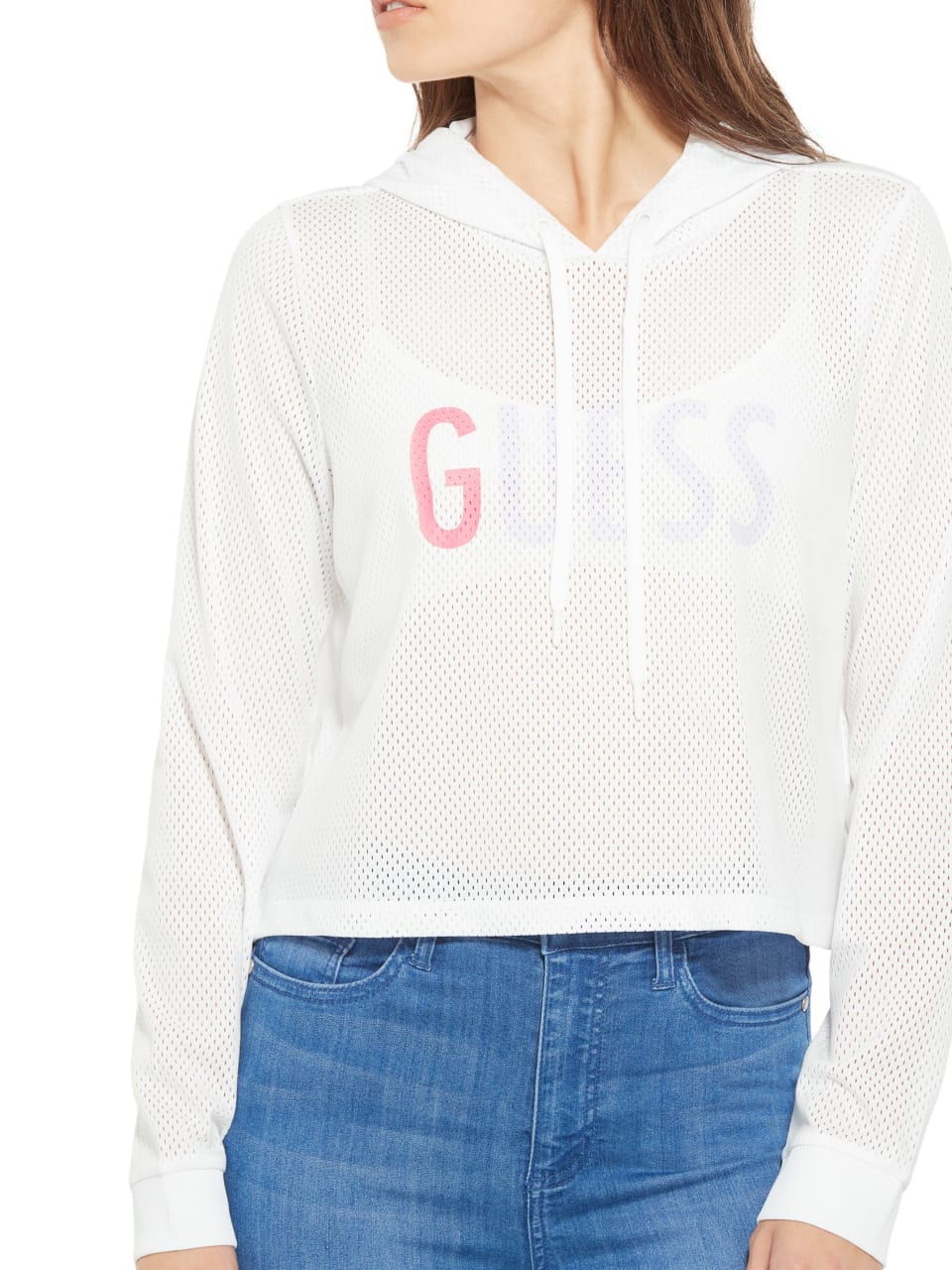 guess mesh hoodie