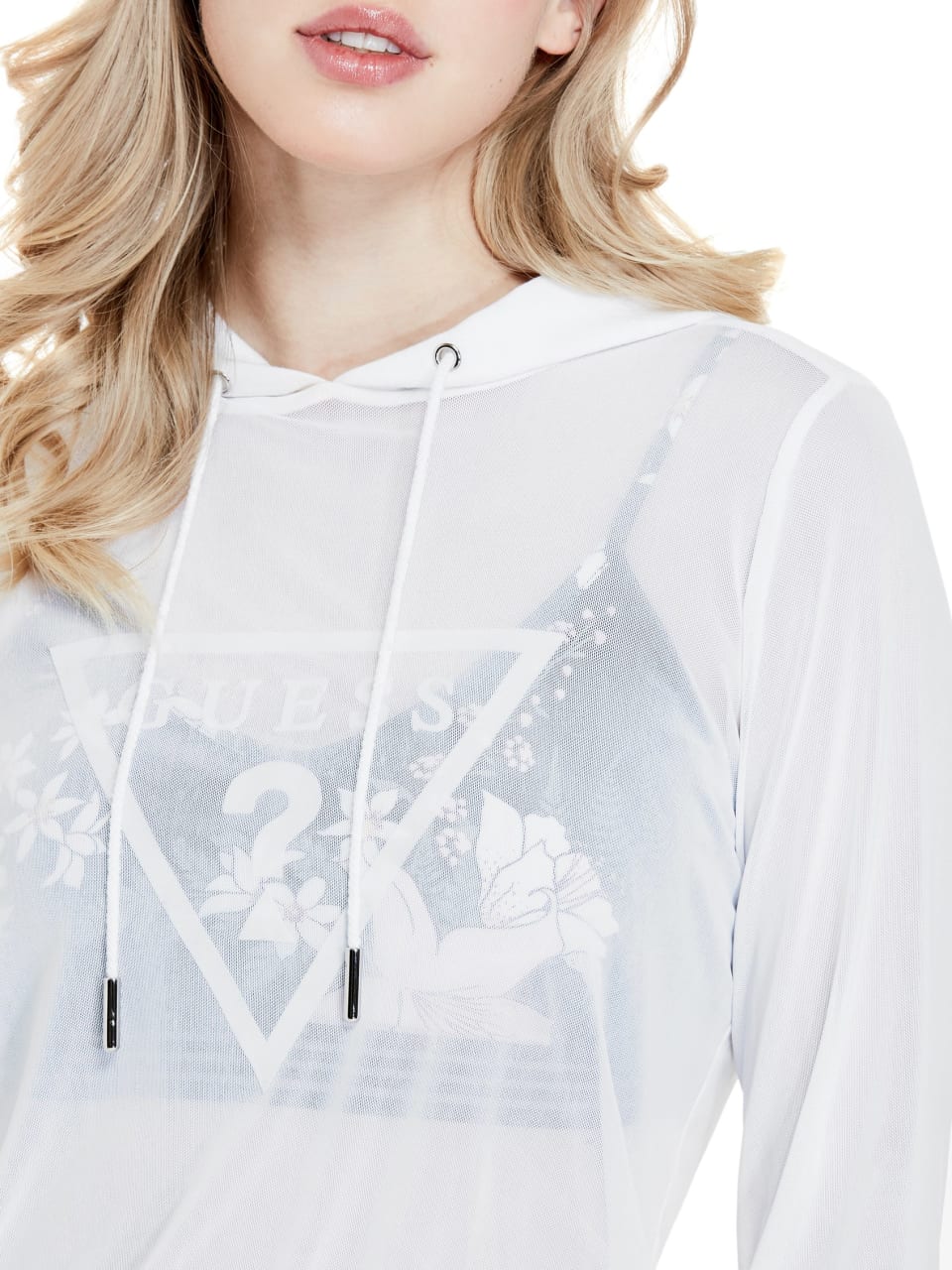 guess mesh hoodie