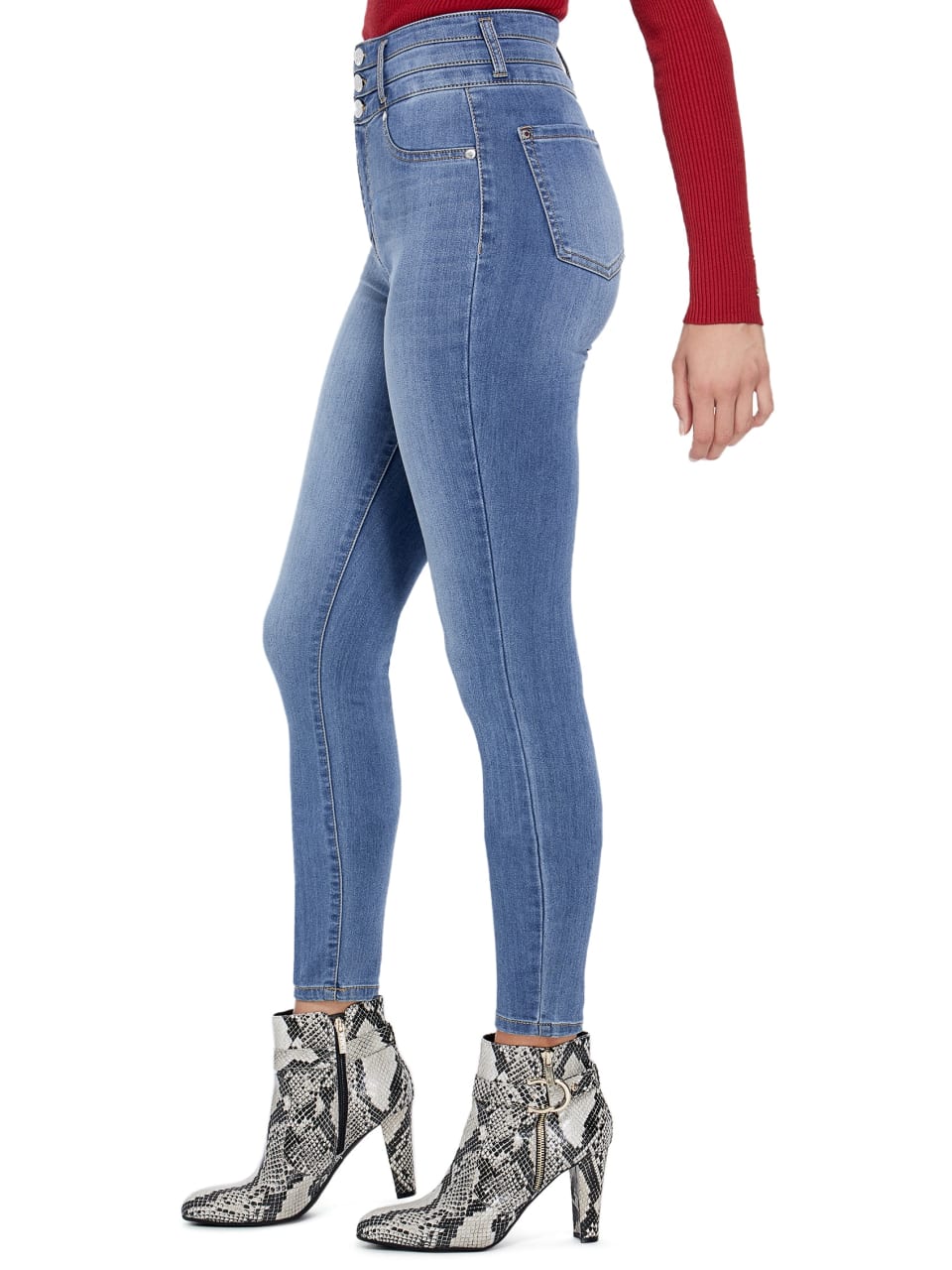 guess super high rise skinny jeans