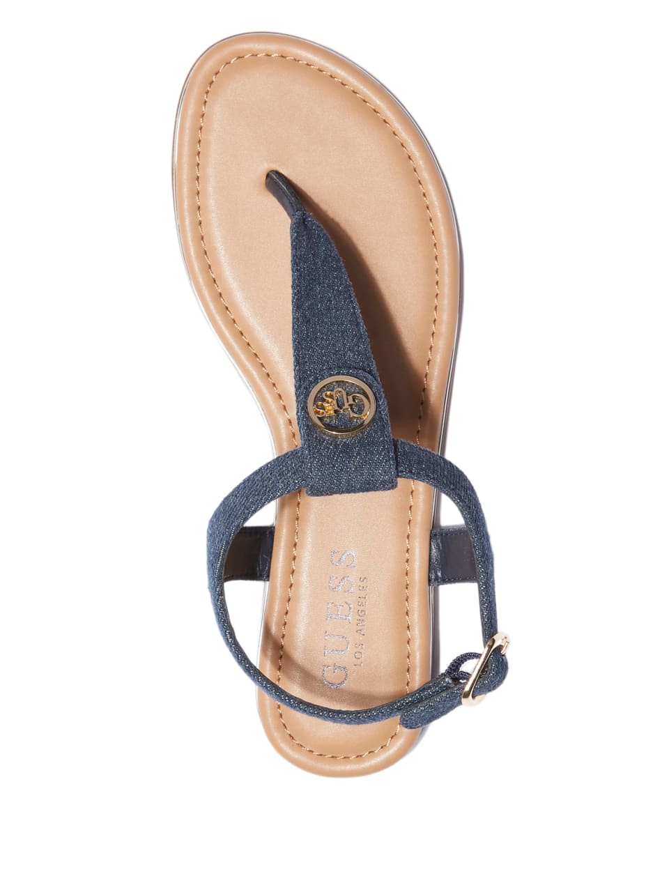 GUESS Factory Women�s Carmel TStrap Ankle Logo Thong