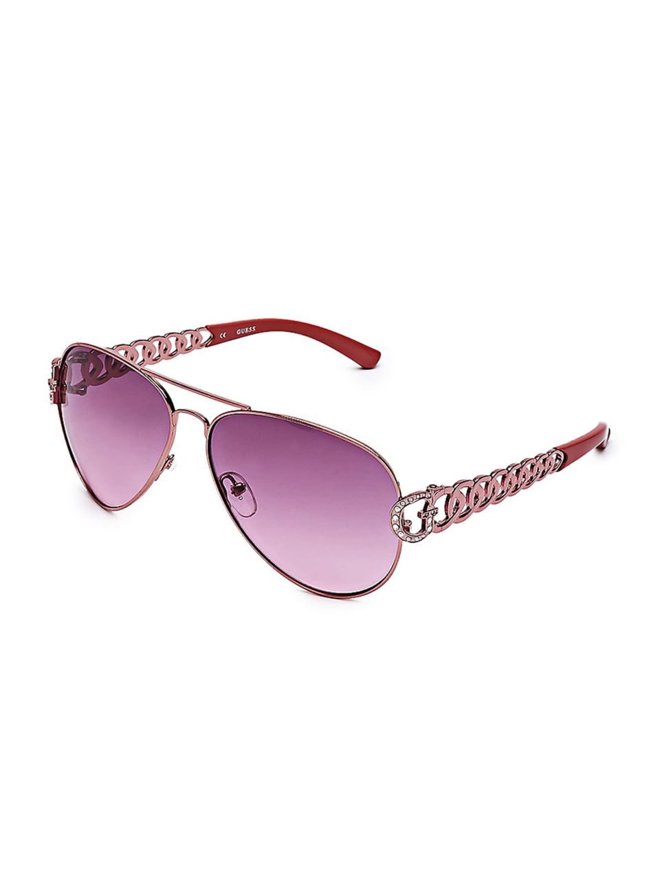 GUESS Factory Women's ChainLink Aviator Sunglasses eBay