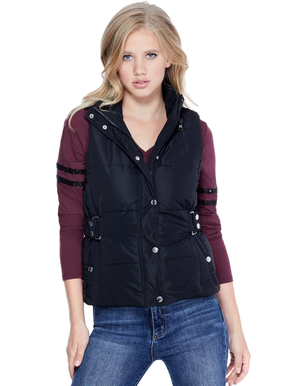 GUESS Factory Women's Maule Belted Puffer Vest eBay