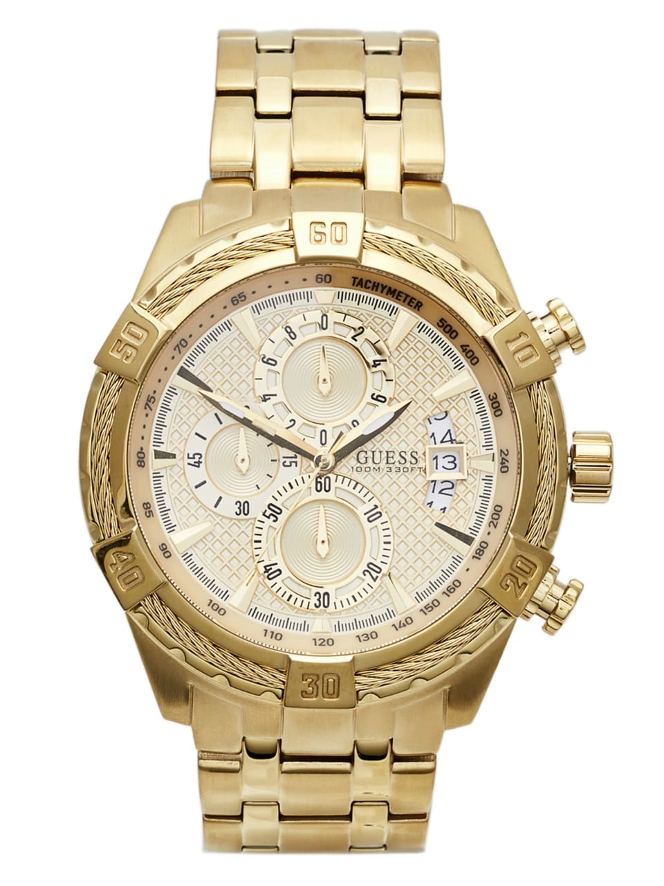 GUESS FACTORY MEN'S GoldTone Multifunction Watch 149.99 PicClick