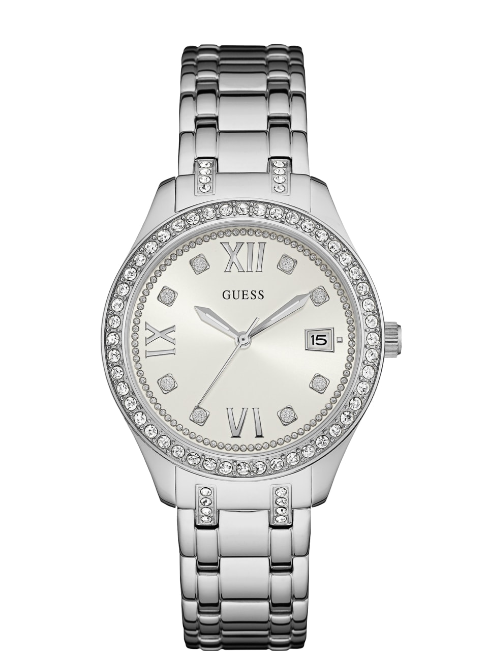 guess rhinestone watch