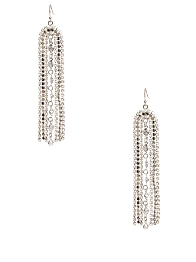 Amalie Pave Fringe Earrings | GUESS.com