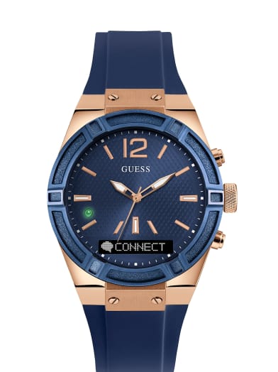 GUESS CONNECT Smartwatch in Blue 41mm | GUESS.ca