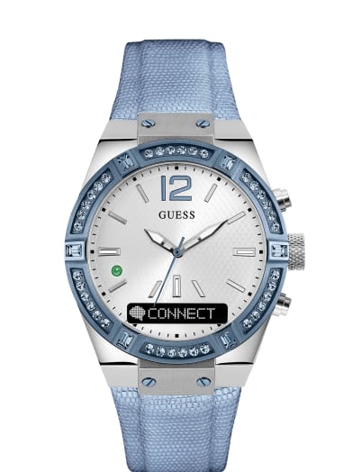 GUESS CONNECT Smartwatch in Blue 41mm | GUESS.com