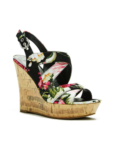 Dovin Floral Wedge Sandals | GbyGuess.com