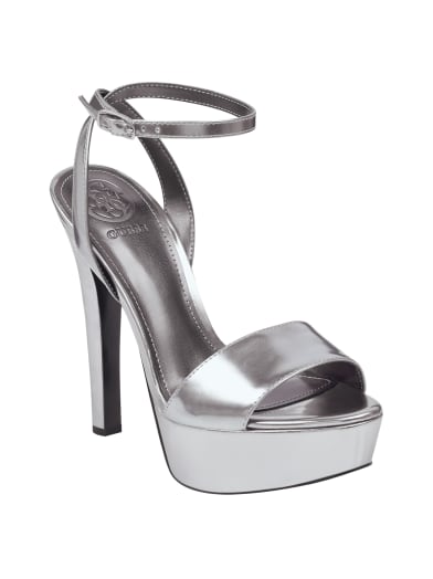 Empress Metallic Platform Heels | GUESS.com