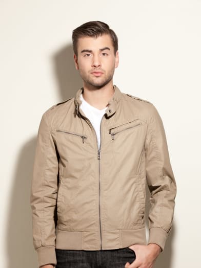 guess coated look jacket Cinosural International School