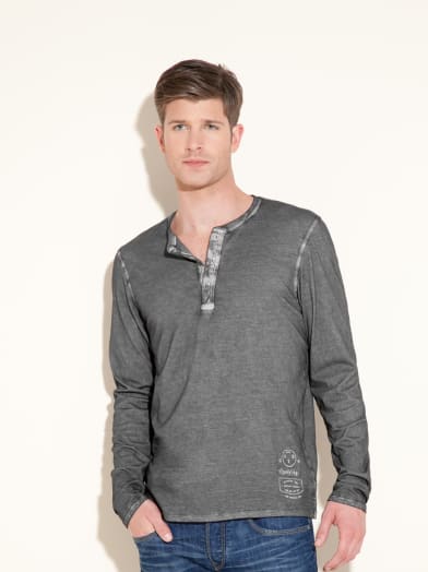 Gunnarson Long-Sleeve Henley Shirt | GUESS.com
