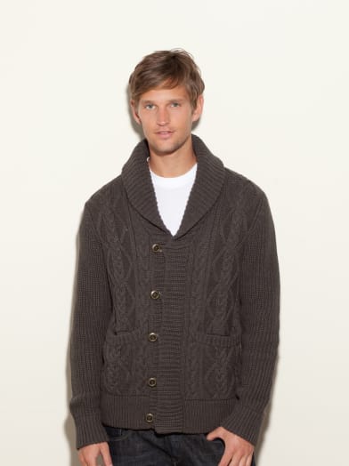 Dawson Long-Sleeve Sweater with Shawl Collar | GUESS.com