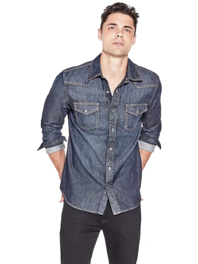 Denim Western Shirt | GUESS.com