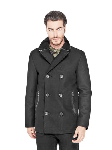 Brent Wool-Blend Peacoat | GUESS.com