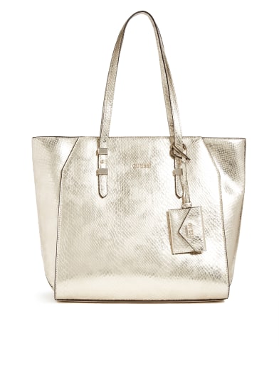 Gia Python-Embossed Medium Tote | GUESS.com