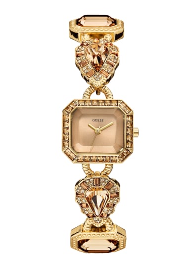 Gold-Tone Jeweled Watch | GUESS.com