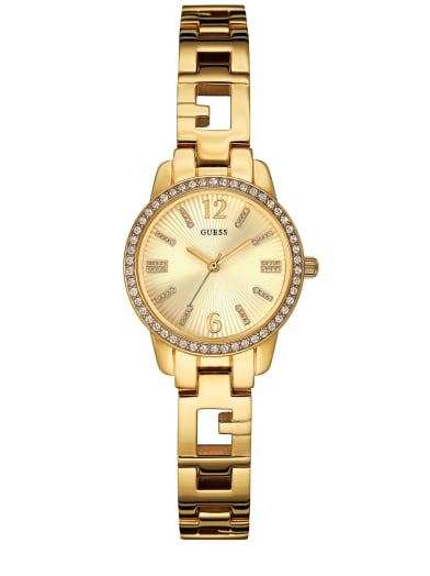 Gold-Tone Iconic Feminine Watch | GUESS.com