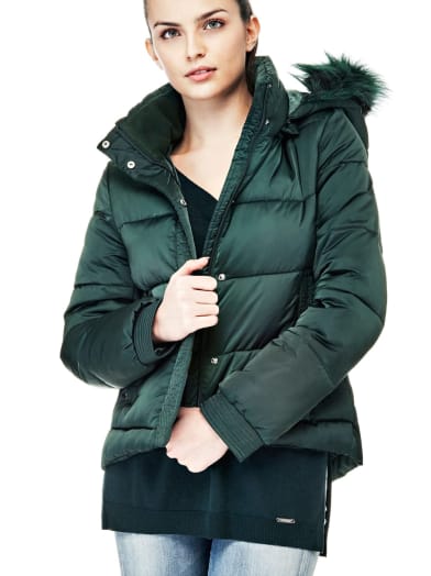 Esmeralda Puffer Jacket | GUESS.com