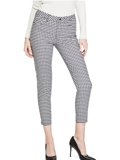 navy gingham pants