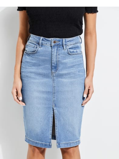 Denim Pencil Skirt | GUESS.com