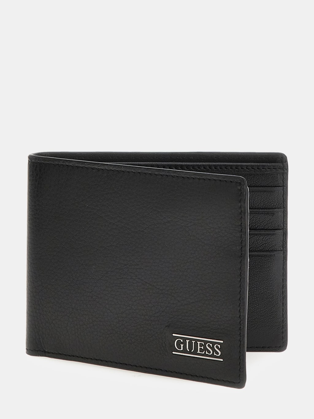NEW BOSTON REAL LEATHER WALLET Guess Official Online Store