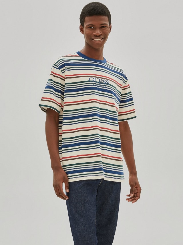 Guess striped tee shirt clearance