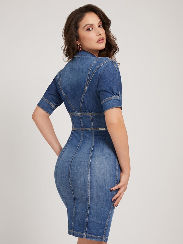 corset denim dress