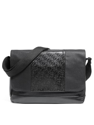 Logo-Embossed Messenger Bag | GUESS.com