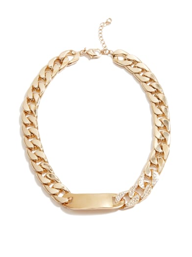 Gold-Tone Glam Chain ID Necklace | GUESS.com