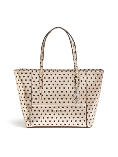 Delaney Rose Gold Polka-Dot Small Classic Tote | GUESS.com