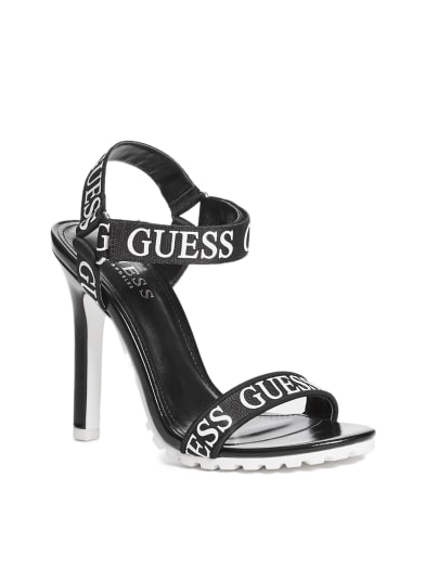 guess logo heels