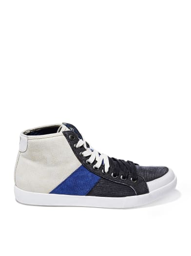 Jenkins High-Top Color-Blocked Sneakers | GUESS.com