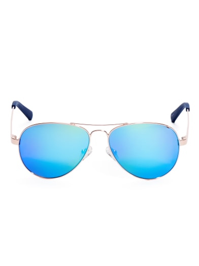 Illiana Mirrored Aviator Sunglasses | GUESS.com