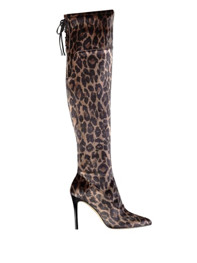 Valerine Over-the-Knee Leopard-Print Boots | GUESS.com