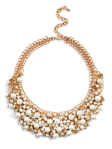 Gwen Pearl Statement Necklace | GUESS.com