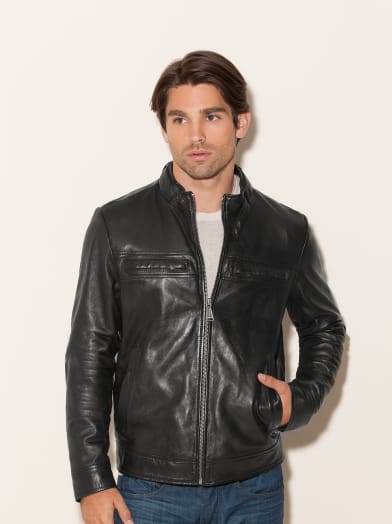 Genuine Leather Jacket | GUESS.com