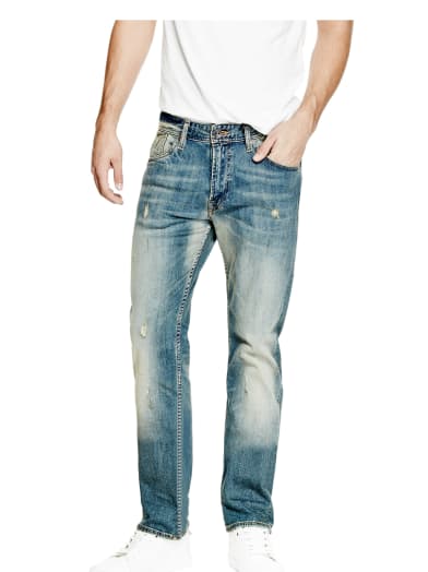 guess men's regular straight jeans