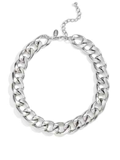 Silver-Tone Chunky Chain Necklace | GuessFactory.com