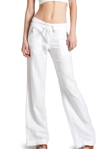 Andi Linen Zip Pant - Petite | GUESS by Marciano