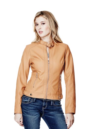 Posha Faux-Leather Jacket | GuessFactory.com