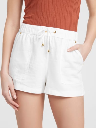 guess linen shorts