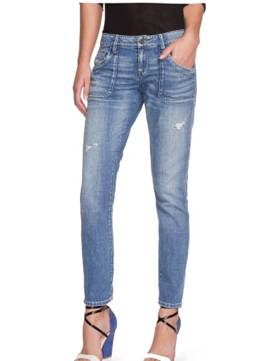 Brittney Relaxed Jeans in Worthy Wash | GUESS.ca